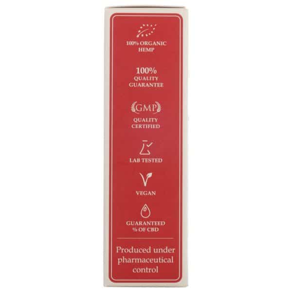 ein rotes Kästchen mit einem Etikett darauf.